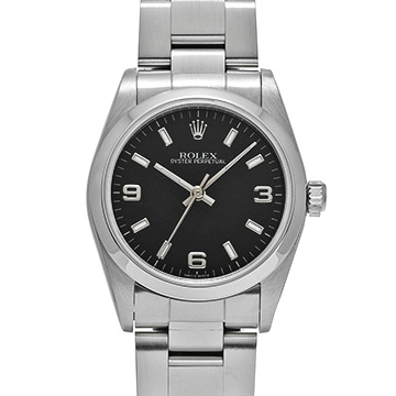 ロレックス オイスターパーペチュアル 77080 ブラック ユニセックス 時計 【中古】【wristwatch】
