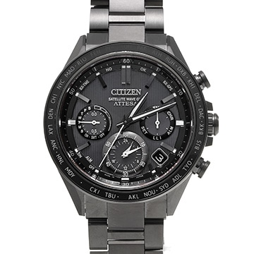 シチズン アテッサ エコ・ドライブ ACT Line CC4055-65E ブラック メンズ 時計 【中古】【wristwatch】