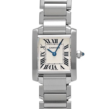 カルティエ タンクフランセーズ SM W51008Q3 シルバー レディース 時計 【中古】【wristwatch】