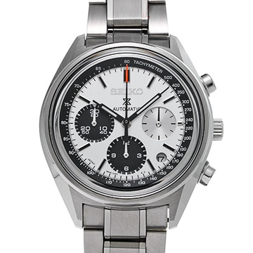 セイコー プロスペックス セイコー自動巻クロノグラフ 50th SBEC005 シルバー/ブラック メンズ 時計 【中古】【wristwatch】