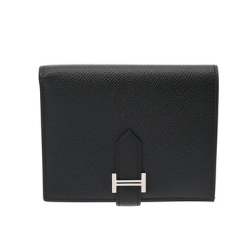 エルメス ベアン コンパクト ブラック ヴォーエプソン レディース 財布 【中古】【purse】