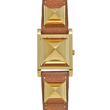 エルメス メドール ME1.201 ホワイト レディース 時計 【中古】【wristwatch】