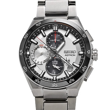 セイコー アストロン デュアルタイム クロノグラフ SBXC153 シルバー/ブラック メンズ 時計 【中古】【wristwatch】