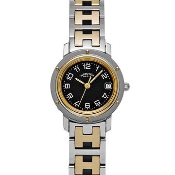 エルメス クリッパー CL4.220 ブラック レディース 時計 【中古】【wristwatch】