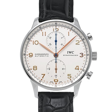 IWC ポルトギーゼ クロノグラフ IW371401 シルバー メンズ 時計 【中古】【wristwatch】