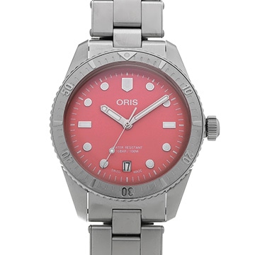 オリス ダイバーズ 65 コットンキャンディ 01 733 7771 4058-07 8 19 18 ピンク メンズ 時計 【中古】【wristwatch】