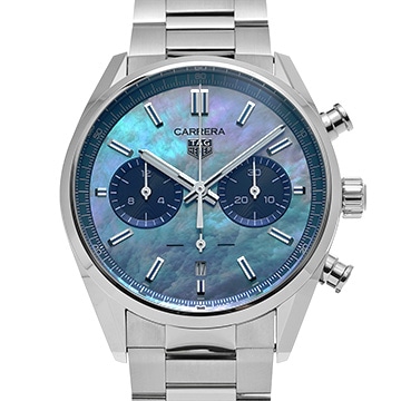 タグ ホイヤー カレラ キャリバーホイヤー02 クロノグラフ CBN201E.BA0642 ブルーシェル メンズ 時計 【中古】【wristwatch】