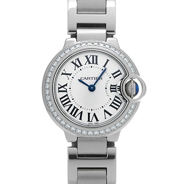 カルティエ バロンブルー ドゥ カルティエ 28mm W4BB0015 シルバー レディース 時計 【中古】【wristwatch】