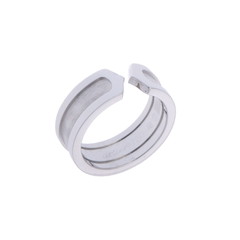 カルティエ C2リング #48 シルバー K18ホワイトゴールド WG レディース ジュエリー 【中古】【jewelry】