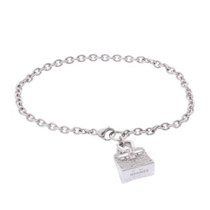 エルメス アミュレットバーキン ブレスレット #ST シルバー K18ホワイトゴールド WG レディース ジュエリー 【中古】【jewelry】