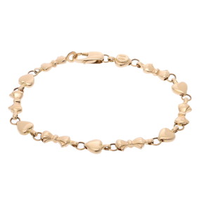 ティファニー リボンハートブレスレット ゴールド K18イエローゴールド YG レディース ジュエリー 【中古】【jewelry】