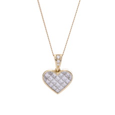 ティファニー ミステリーダイヤハートネックレス ゴールド K18イエローゴールド YG レディース ジュエリー 【中古】【jewelry】
