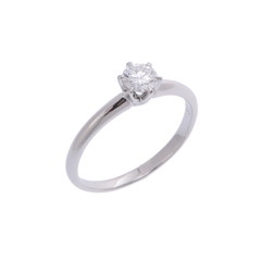 ディオール ソリティアリング シルバー Pt950プラチナ レディース ジュエリー 【中古】【jewelry】