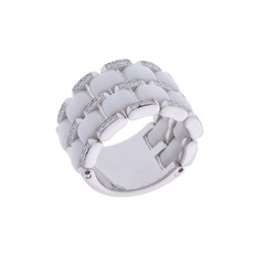 シャネル ウルトラリング #52 シルバー K18ホワイトゴールド WG/ホワイトセラミック レディース ジュエリー 【中古】【jewelry】