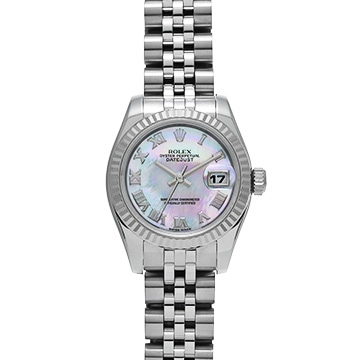 ロレックス デイトジャスト 179174NR ホワイトシェル レディース 時計 【中古】【wristwatch】