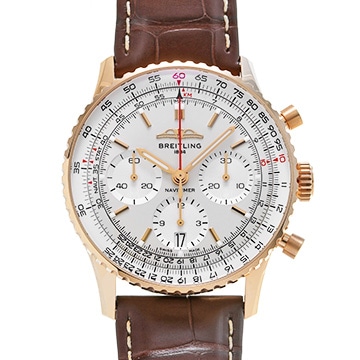 ブライトリング ナビタイマー B01 クロノグラフ 41 RB0139211G1P1 シルバー/シルバー メンズ 時計 【中古】【wristwatch】