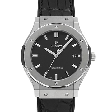 ウブロ クラシックフュージョン チタニウム 511.NX.1171.LR マットブラック メンズ 時計 【中古】【wristwatch】