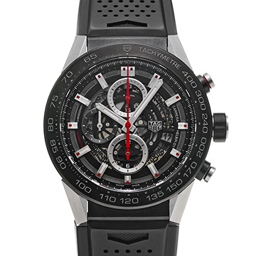 タグ ホイヤー カレラ キャリバーホイヤー01 クロノグラフ CAR2A1Z.FT6044 ブラック メンズ 時計 【中古】【wristwatch】