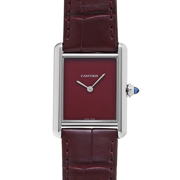 カルティエ タンク マスト LM WSTA0054 バーガンディラッカー レディース 時計 【中古】【wristwatch】