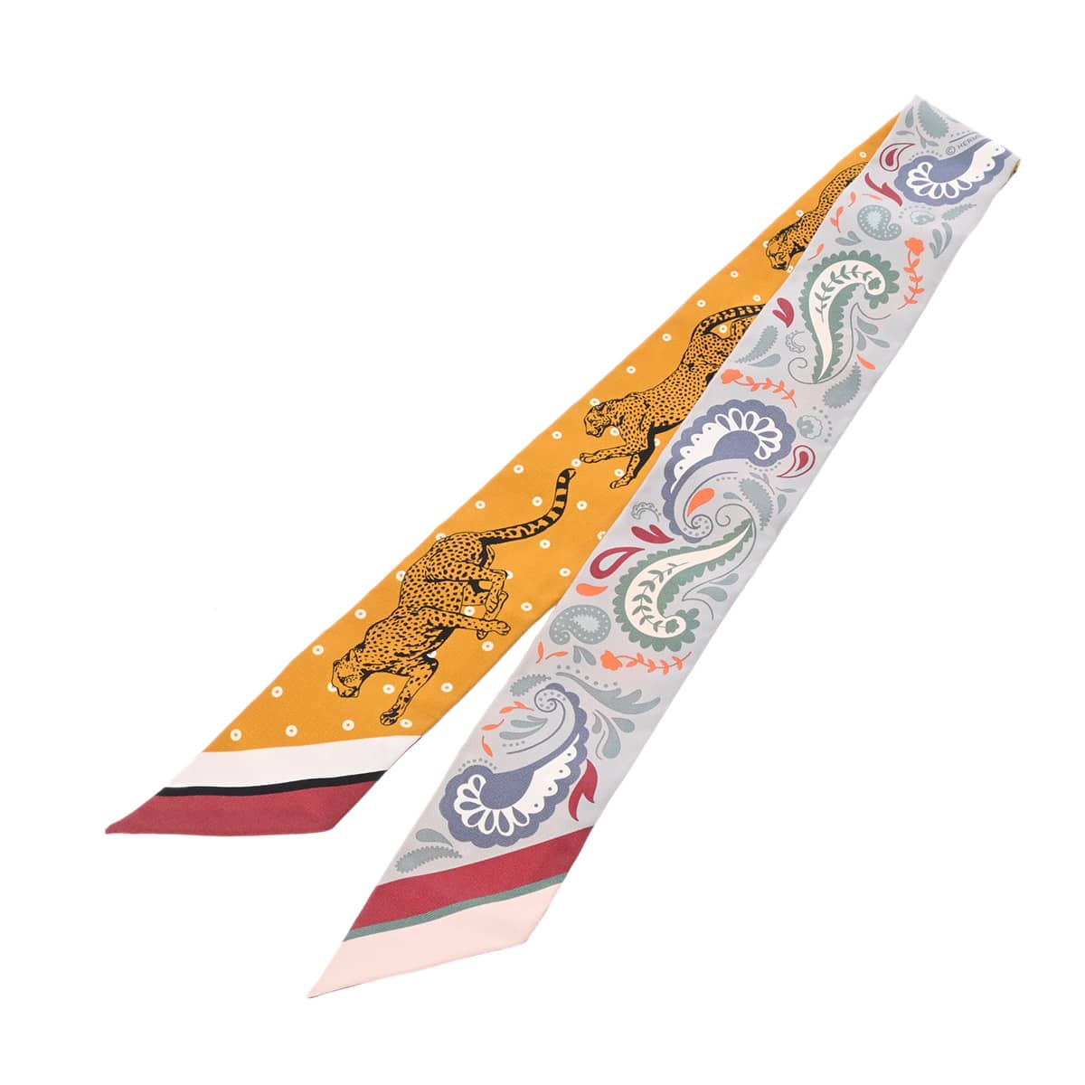 エルメス ツイリー GUEPARDS BANDANA イエロー/ブルー 064179S シルク100％ レディース 【新品】【other】
