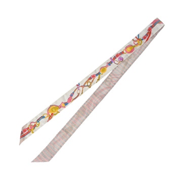 エルメス ツイリー ツインズ BRIDES DE GALA APPLIQU ブラン/ローズ/ブルー 063940S シルク100％ レディース 【新品】【other】