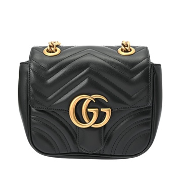 グッチ GGマーモント スモール ブラック 739682 キルティングレザー レディース バッグ 【中古】【bag】