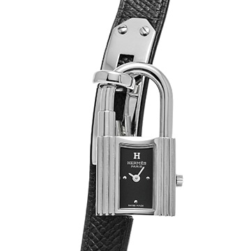 エルメス ケリーウォッチ KE1.210 ブラック レディース 時計 【中古】【wristwatch】
