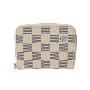 ルイ ヴィトン ダミエアズール ジッピ―コインパース ホワイト N63069 レザー レディース 財布 【中古】【purse】