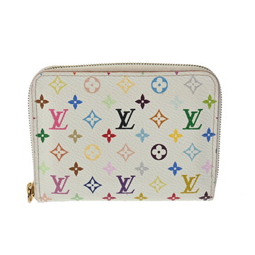 ルイ ヴィトン モノグラムマルチカラー ジッピ―コインパース ホワイト M93741 レザー レディース 財布 【中古】【purse】