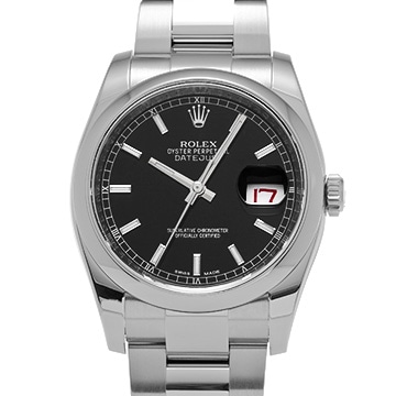 ロレックス デイトジャスト 116200 ブラック メンズ 時計 【中古】【wristwatch】