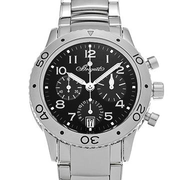 ブレゲ タイプXX トランスアトランティック 3820ST/H2/SW9 ブラック メンズ 時計 【中古】【wristwatch】