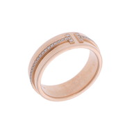 ティファニー Tワイド リング ゴールド K18ピンクゴールド PG レディース ジュエリー 【中古】【jewelry】