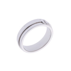ティファニー TTWOワイド リング K18ホワイトゴールド WG レディース ジュエリー 【中古】【jewelry】