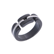 シャネル ウルトラリング #54 シルバー K18ホワイトゴールド WG/ブラックセラミック レディース ジュエリー 【中古】【jewelry】