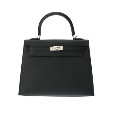 エルメス ケリー 25 外縫い ブラック ヴォーエプソン レディース バッグ 【未使用】【bag】