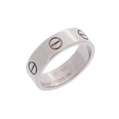 カルティエ ラブリング #57 シルバー K18ホワイトゴールド WG レディース ジュエリー 【中古】【jewelry】