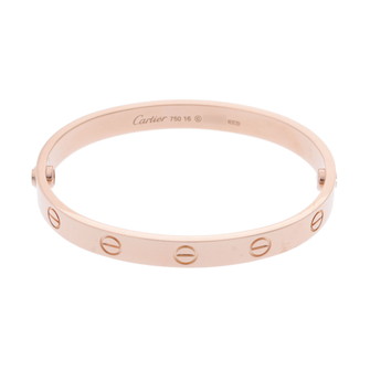 カルティエ ラブブレスレット #16 新型 ゴールド K18ピンクゴールド PG レディース ジュエリー 【中古】【jewelry】