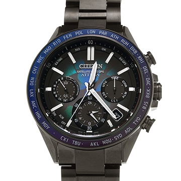 シチズン アテッサ エコドライブ ブラックチタン CC4057-60E ブラック メンズ 時計 【中古】【wristwatch】