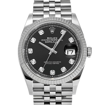 ロレックス デイトジャスト 36 126234G ブライトブラック/ダイヤモンド メンズ 時計 【中古】【wristwatch】