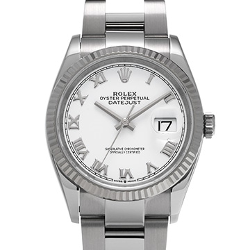 ロレックス デイトジャスト 36 126234 ホワイト メンズ 時計 【中古】【wristwatch】