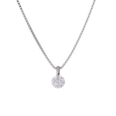 ノーブランド ダイヤネックレス シルバー Pt850プラチナ/Pt900プラチナ レディース ジュエリー 【中古】【jewelry】
