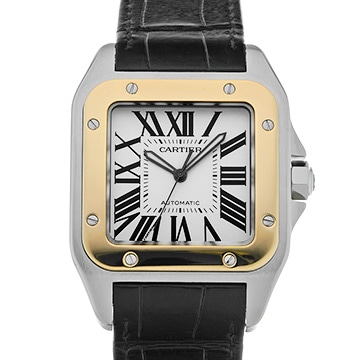 カルティエ サントス 100 LM W20077X7 シルバー メンズ 時計 【中古】【wristwatch】