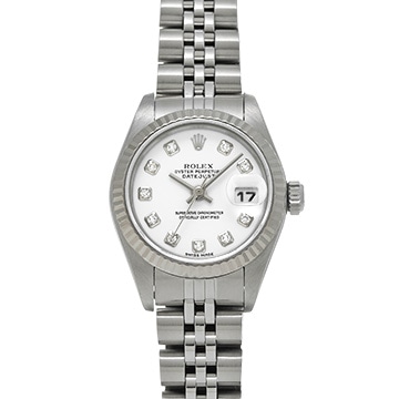 ロレックス デイトジャスト 79174G ホワイト/ダイヤモンド レディース 時計 【中古】【wristwatch】