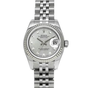 ロレックス デイトジャスト 179174NG ホワイトシェル/ダイヤモンド レディース 時計 【中古】【wristwatch】