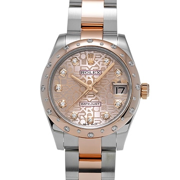 ロレックス デイトジャスト 31 178341G ピンクコンピュータ/ダイヤモンド ユニセックス 時計 【中古】【wristwatch】
