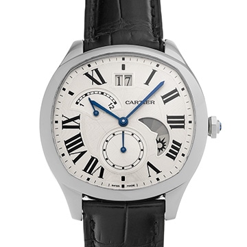 カルティエ ドライブ ドゥ カルティエ ラージデイト WSNM0005 シルバー メンズ 時計 【中古】【wristwatch】