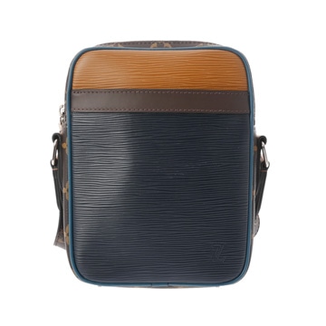 ルイ ヴィトン エピ/モノグラム ダヌーブスリム PM ブラウン/ネイビー M51459 レザー メンズ バッグ 【中古】【bag】
