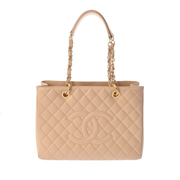 シャネル GST ベージュ A50995 キャビアスキン レディース バッグ 【中古】【bag】