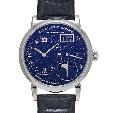 ランゲ&ゾーネ リトル ランゲ1 ムーンフェイズ 182.086 ブルー/ロジウム ユニセックス 時計 【中古】【wristwatch】