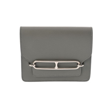 エルメス ロウリス スリムウォレット グリメイヤー エバーカラー レディース 財布 【中古】【purse】